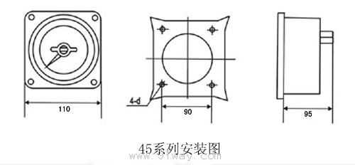 45ϵ�д��ñ����γߴ����γߴ�