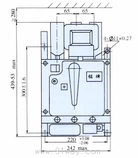 DW15,DWX15ϵ���f��ʽ��·�����γߴ�1