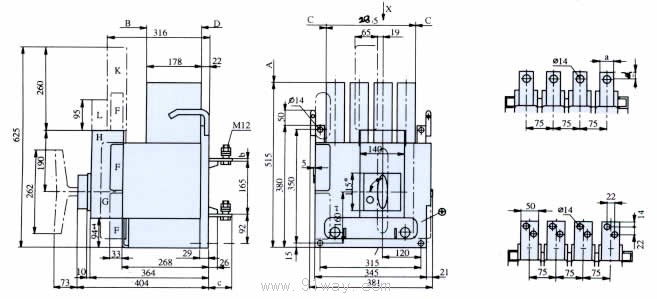 ME系列萬能式斷路器安裝尺寸14