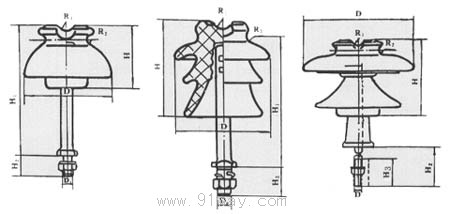PW1系列高壓耐污針式絕緣子安裝尺寸3