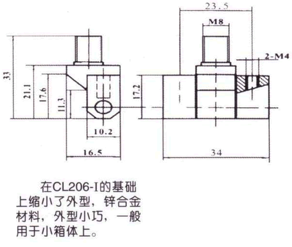 CL206-II鉸鏈外形尺寸