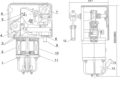 CD10系列直流電磁操動機構結構圖