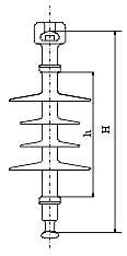 FXBW-10kV懸式復(fù)合絕緣子外形尺寸