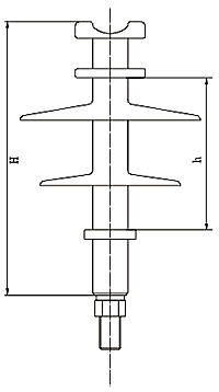 FPQ-10T針式復(fù)合絕緣子外形尺寸