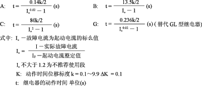 JGL-110系列反時限過流繼電器計算公式