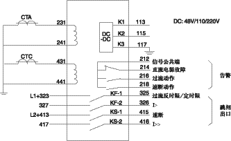 JGL-110系列反時限過流繼電器接線圖