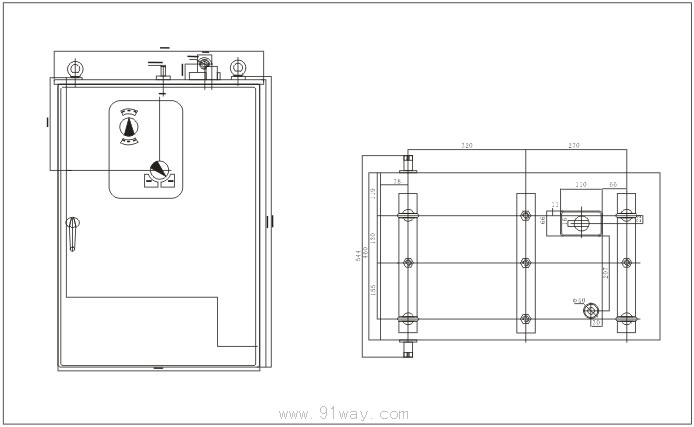 CT24型彈簧操動機構安裝尺寸