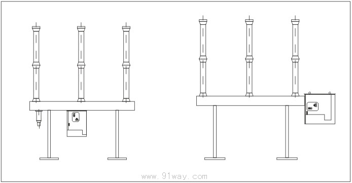 CT24型彈簧操動機構安裝示意圖