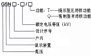 GSN系列戶內高壓帶電顯示裝置型號說明