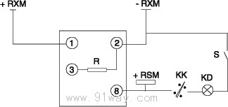 JX-3型閃光繼電器接線圖1