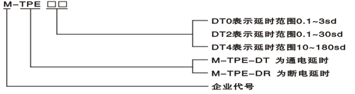M-TPE系列空氣延時頭型號說明