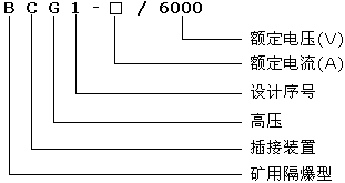 BCG1-200/6000礦用隔爆型高壓電纜連接器型號說明