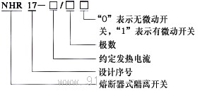NHR17系列熔斷器式隔離開關型號說明