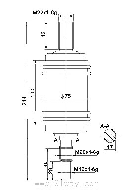ZKTJ-630/6KV(Ⅱ)型陶瓷真空開關(guān)管外形尺寸