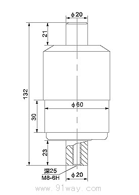 ZKTD-400/1140型陶瓷真空開(kāi)關(guān)管外形尺寸