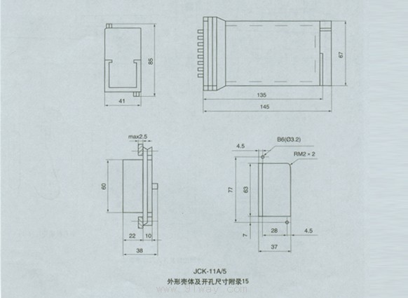SS-22型時間繼電器安裝尺寸