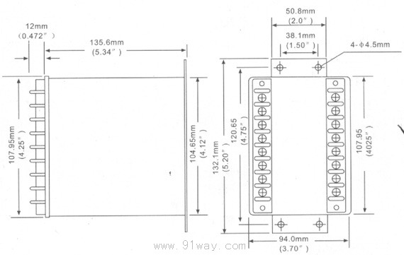 LFP型電量變送器接線圖