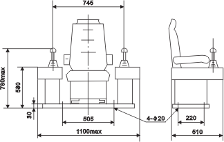 QT18系列起重機控制臺外形尺寸3