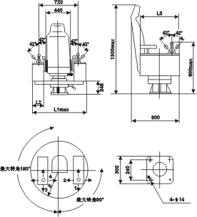 QT18系列起重機控制臺外形尺寸1