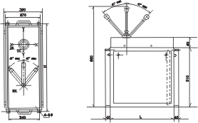 TQA1系列起重機(jī)控制臺(tái)外形尺寸2
