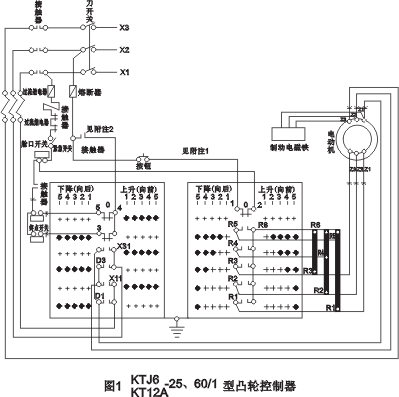 KTJ6系列交流凸輪控制器接線圖