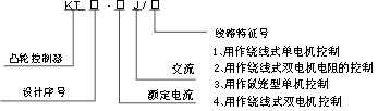 KT100/160J系列交流凸輪控制器型號說明