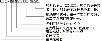 LK□、LK5G系列主令控制器型號說明