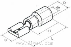 母預(yù)絕緣接頭(FDD)外形尺寸圖