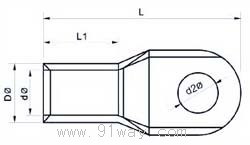 窺口銅線端子(SC)外形尺寸
