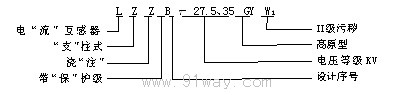 LZZB7-27.5,LZZB7-35GYW1型電流互感器型號說明