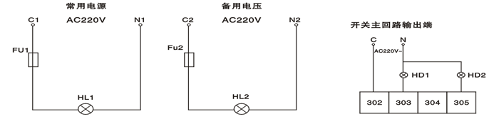 M-ATS2智能雙電源自動切換裝置接線圖