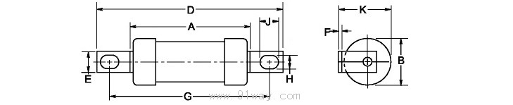 RGG系列高分?jǐn)嗄芰τ刑盍系首幽_熔斷器外形尺寸