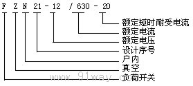FZN21-12系列戶內交流高壓真空負荷開關型號說明