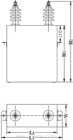 AFM系列交流濾波電容器安裝尺寸