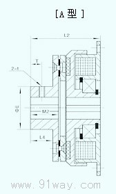 DLD6系列電磁離合器外形尺寸2