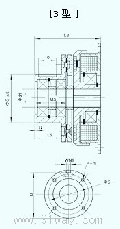 DLD6系列電磁離合器外形尺寸3
