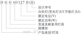 DG20/127Y系列隔爆型熒光燈選型說明