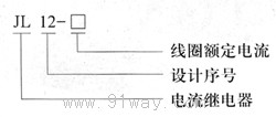 JL12系列過電流延時繼電器型號說明