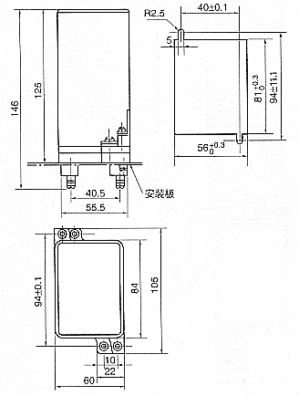 SS-21型時間繼電器安裝尺寸