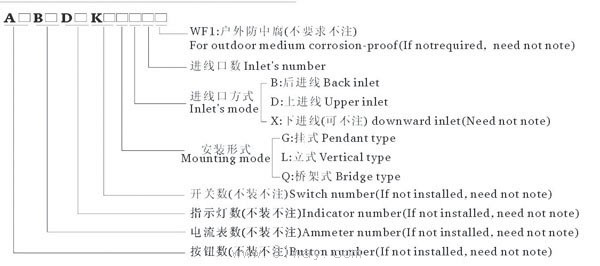 LBCZ58系列防爆操作柱(ⅡB ⅡC)選型說明1