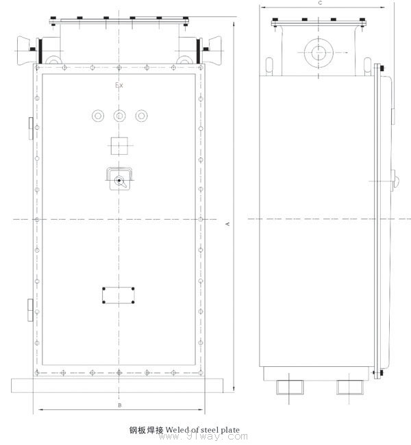 BQXR58系列防爆軟起動器(ⅡB)外形尺寸