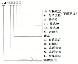 CCd-250/400系列隔爆型防爆燈(II C級)選型說明