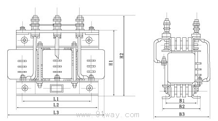 BP1系列頻敏變阻器外形尺寸
