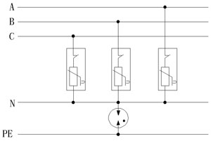MS型三相電源箱式電涌保護器接線圖2
