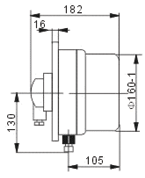 YX-160-B防爆電接點壓力表安裝尺寸