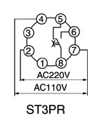 ST3PR型時(shí)間繼電器接點(diǎn)圖