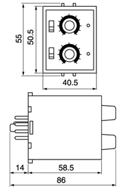 ST3PR型時(shí)間繼電器外形尺寸