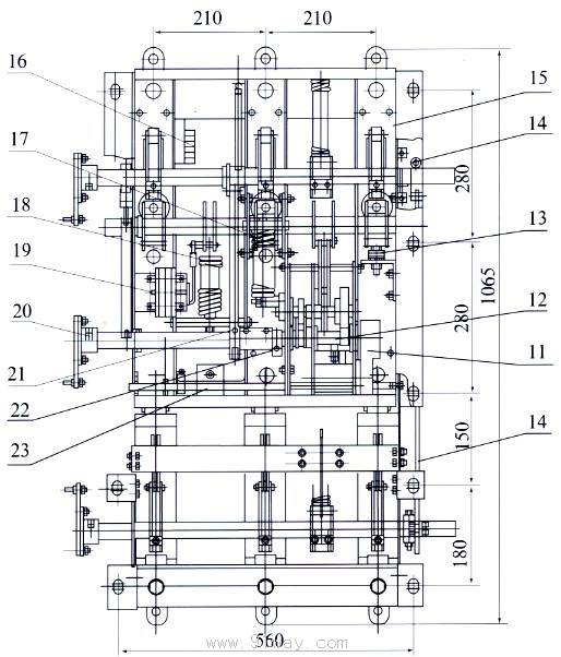 FN16A-12D系列戶內交流高壓真空負荷開關安裝尺寸3