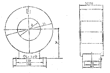 LX3-2,LX3-4,LX3-7(LJ)零序電流互感器安裝尺寸