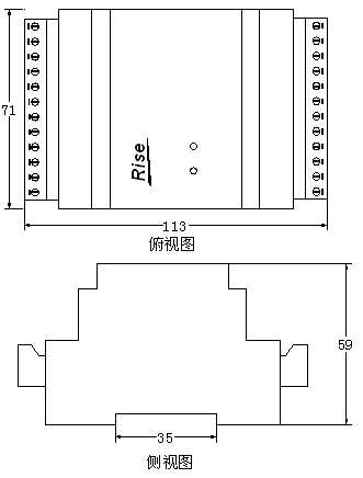 PK6015三相智能電量變送器外形尺寸